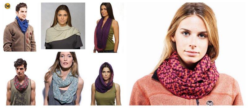 People wearing the Infinity Buff® in Eco, Lyocell and Merino Wool