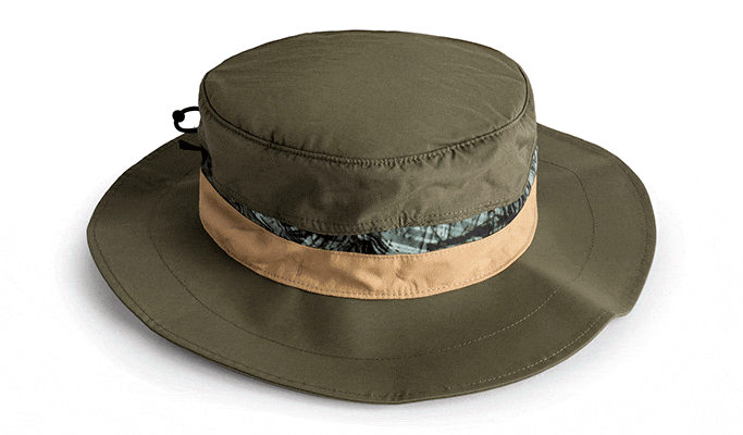 A gif animation of the Buff® Booney Hat folding in itself to a small package.
