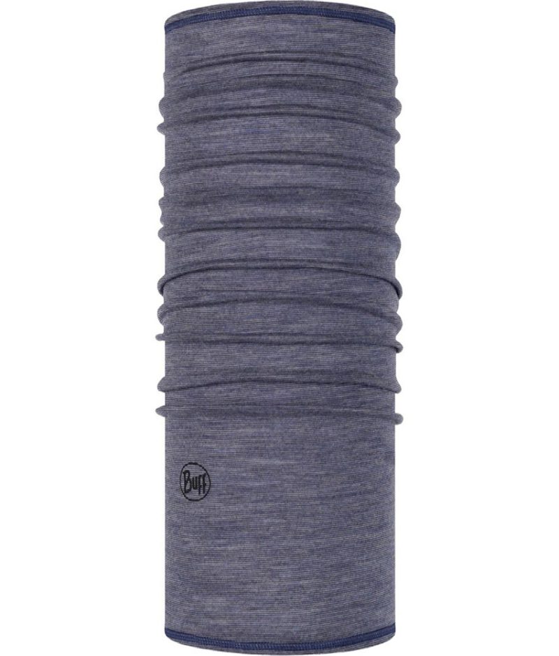 Studio photo of the Wool BUFF® Design "Light Denim Multi Stripes". Source: buff.eu