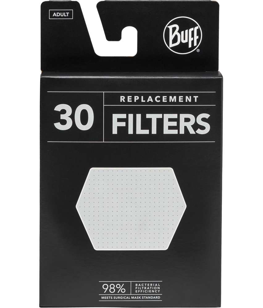 A studio photo of the BUFF® Filter Mask Replacement Pack. Source: buff.eu