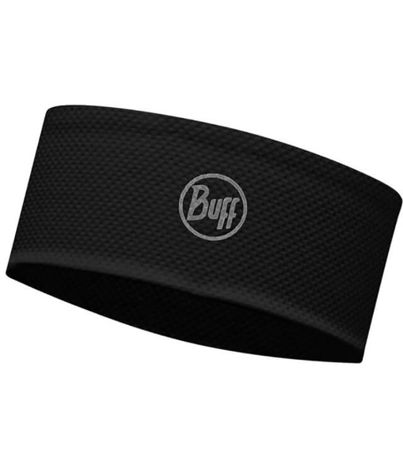 Studio photo of the BUFF® Fastwick Headband Design “Reflective Solid Black”. Source: buff.eu