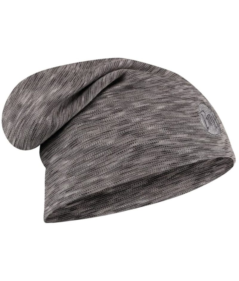 Studio photo of the BUFF® Heavyweight Merino Wool Loose Hat Design ”Fog Grey Multi Stripes”. Source: buff.eu