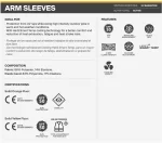 A screenshot of the catalogue showing the technical details of the product BUFF® Safety Arm Sleeves. Source: buff.eu
