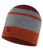 Studio photo of the BUFF® Merino Move Beanie Design ”Mahogany”. Source: buff.eu