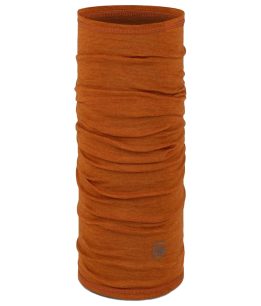 Studio photo of the BUFF® Merino Lightweight Multifunctional Headwear Tube Design ”Multistripes Ginger”. Source: buff.eu