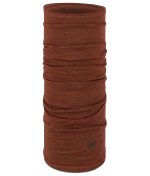 Studio photo of the BUFF® Merino Lightweight Multifunctional Headwear Tube Design ”Multistripes Terracotta”. Source: buff.eu